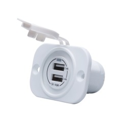 Talamex - USB SOCKET DOUBLE 3.4A WHITE WITH FLUSH FRAME - 14.504.073